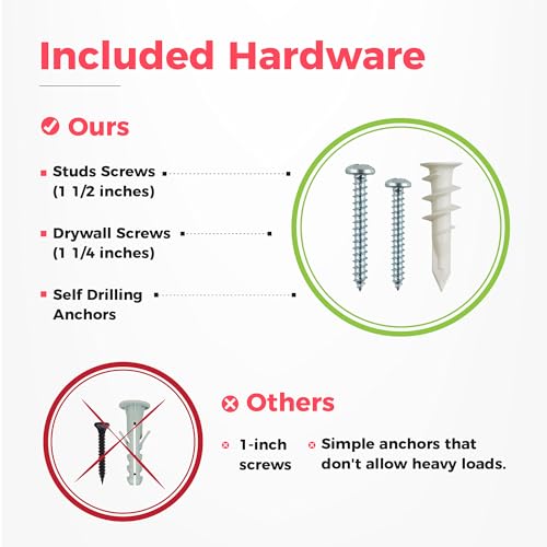 TIDYME Garage Tool Organizer Wall Mount - 32 inches - Sturdy Storage Rack with Adjustable Hooks, Anti-Rust - Easy Installation, 200lbs Capacity - Garden Tool Organizer (02 Racks & 04 Hooks)