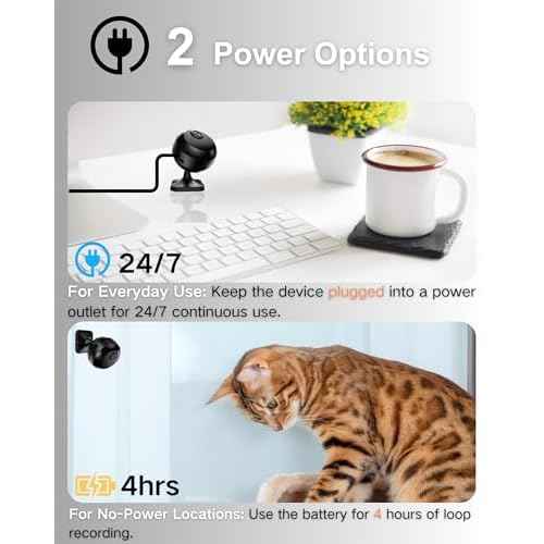 Hidden Camera-1080P HD WiFi Mini Camera Wireless for Indoor Security-Motion Detection & Auto Night Vision-Nanny Cam with Cloud & SD Storage-Magnetic Installation