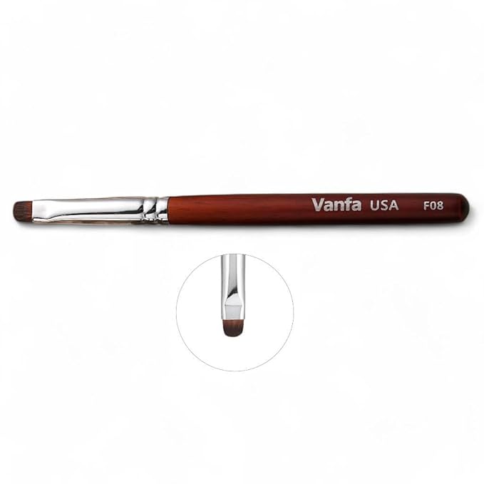 Vanfa French Brush for Nails, Clean up brush for Gel Nail Polish (F08)