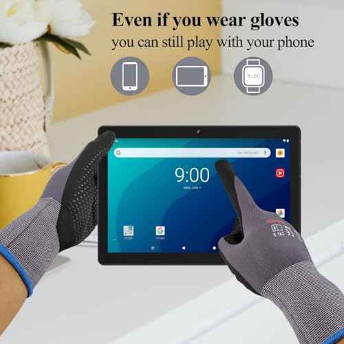 Gasoline Safety Work Gloves Extra Micro-Foam Nitrile Coated-12 Pairs,Endurance Seamless Knit Nylon Spandex,Dots on Palm, Dot Grip Gloves£¬Work Gloves Men and Women (12, XL)