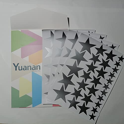 Star Wall Sticker Vinyl Decals for Nursery Bedroom Boys or Girls Room Playroom Classroom Living Room Silver 120pcs