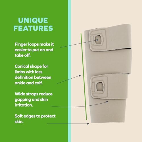SiennaWrap Compression Leg Wrap - Designed by a Lymphedema & Lipedema Therapist - Made in USA - Includes Free Hybrid Compression Liner (Seamless Design)