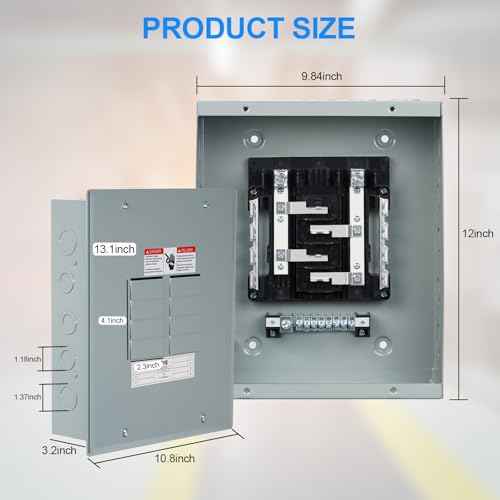 THQL Circuit Breaker?Panels, 8-Space, 125A Circuit Breaker Distribution Box, 120V/240V Circuit Breaker Electrical Enclosure,Indoor Main Lug Load Center