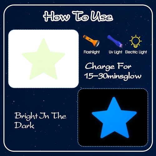 Giantree Glow in The Dark Stars Wall Stickers - 469 Pcs, Perfect for Kids' Nursery, Bedroom & Living Room