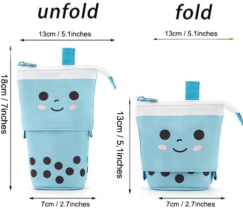 Telescopic Pencil Bag Pen Holder Pop Up Stationery Case, Stand-up Retractable Transformer Bag Standing Organizer, Great for Christmas Holiday New Year Office Bag