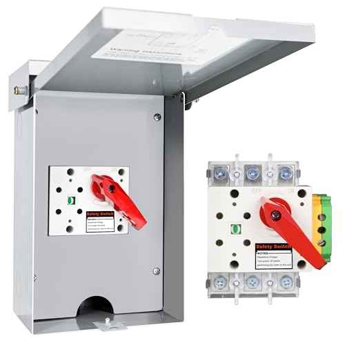 60 Amp Disconnect, 240V General Duty Safety Switch, 3P 4 Wires Non-Fused AC Disconnect Switch Box with Ground, Meeting NEMA 3R Standards for Indoor and Outdoor