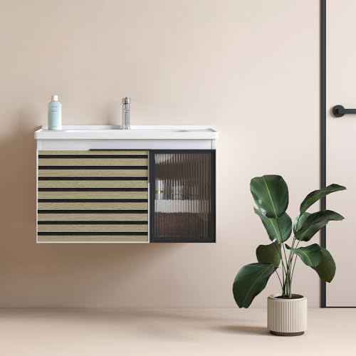 Wallpaper Peel and Stick 17.5" x 196" Self-Adhesive Wood Grating Stripe Faux Wood Contact Paper Wall Paper PVC Vinyl Film Removable Waterproof Stick Paper Wall Coverings Shelf Home Decorative