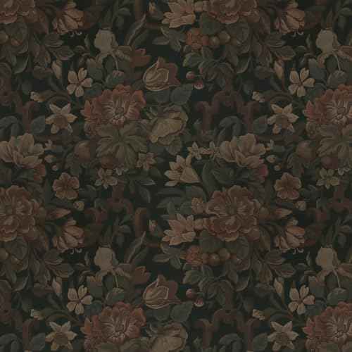 Dimoon Vintage Wallpaper Peel and Stick Dark Green Floral Wallpaper 16.1"x393"Flower Leaf Contact Paper for Bedroom Thicken Waterproof Self Adhesive Wall Paper Removable Shelf Liner Vinyl Roll
