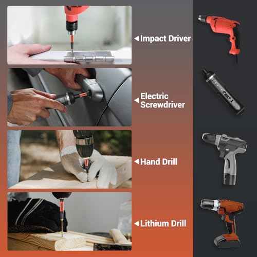 10Pcs Square Drive Bits Set, 4¡± Long Premium S2 Alloy Steel Square Bit Set #0, 1, 2, 3, and #4 Magnetic Square Drill Bit Set,1/4 Inch Hex Shank.