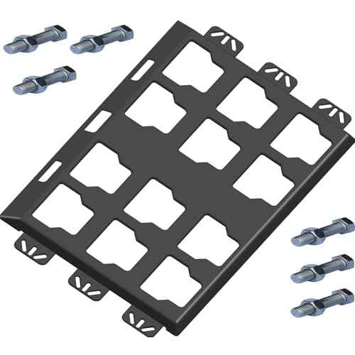 VELCKING for Milwaukee Packout Mounting Plate, Metal Storage Base, Wall and Floor Compatible Toolbox Mount (BLACK, 1-Full Plate)