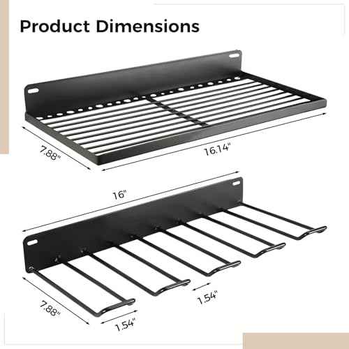 Resin Storage Shed Shelf, Wall Mounted Storage Basket Shed Accessory Set with Bolts, Compatible with Suncast Sheds, Garage Power Tool Rack, Easy Installation