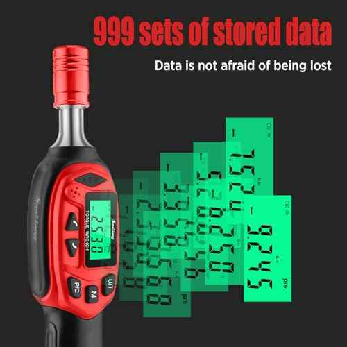 Digital Torque Screwdriver 0.71-70.8 In-lbs/0.08-8 Nm£¬1/4'' Drive Inch Pound Torque Screwdriver Electrician with Buzzer & LED Indicator, Data Storage, 32Pcs Torque Wrench Screwdriver Set.