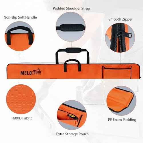 MELOTOUGH Level Case Padded Level Storage Bag with Handle,Shoulder Strap (72 inch,Orange)