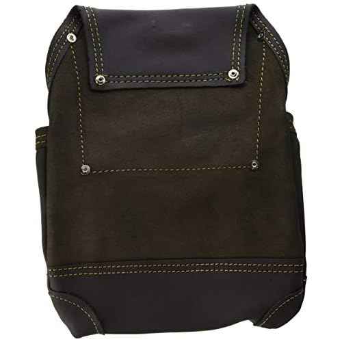 McGuire-Nicholas Oil Tanned Leather 10 Pocket Nail and Tool Pouch, Tan Brown (870-CC)