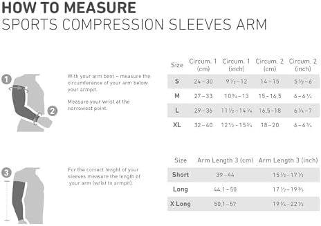 Bauerfeind Sports Compression Arm Sleeves - Gradient Compression Improves Oxygen/Blood Circulation - 1 Pair