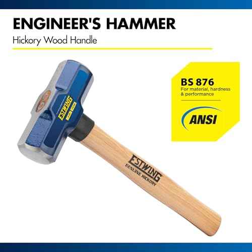 Estwing Engineer Hammer, 4 lb Head, 14" Hickory Wood Handle, #62313