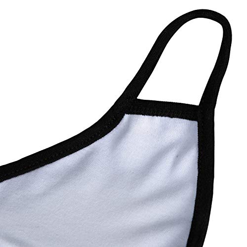 3PCS Floral Face Mask - Outter Navy Blue Inner White Cotton - Reusable Cloth Comfy Breathable Material - for Outdoor Half Face Protections - Cute Face Protections for Women Man