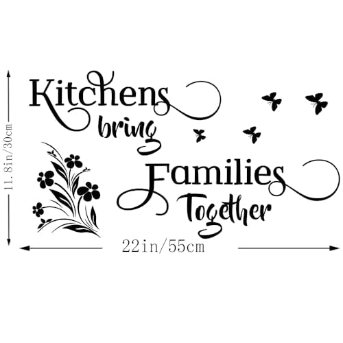 Kitchens Bring Families Together Kitchen Wall Decor Stickers Vinyl Art Mural Home Decoration Quotes