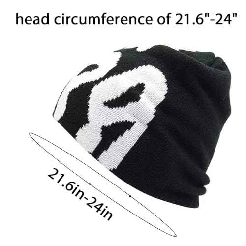 Y2k Spider Beanie Hat Wool Acrylic Knit Skull Cap Winter Warm Streetwear MEA Design Hats for Women Man Teenagers
