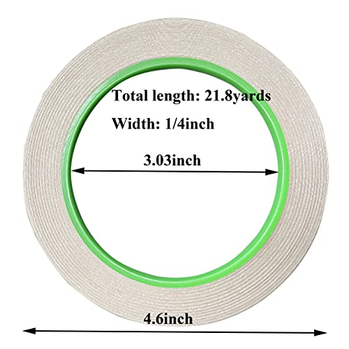monochef 4pcs Copper Tape with Double-Sided Conductive Copper Foil Tape Self Adhesive EMI Shielding Stained Glass Supplies Soldering Electrical Repairs Paper Circuits Grounding, 1/4inch