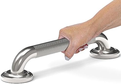 1-1/4" Knurled Grab Bar, ADA Compliant Bath Safety Shower Handrail, Bathroom Mobility Aid Handle for Seniors and Disabled, Heavy Duty 500lbs Support
