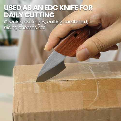 Small Keychain Box Cutter, Fixed Blade Pocket Knife, EDC Neck Knife with Sheath, Everyday Carry Gadgets for Men, Men's Accessories, Stocking Stuffers, Gift for Men Women
