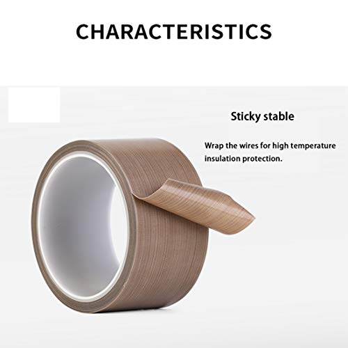 PTFE Adhesive Teflon Tape 1/2Inch x 30 Foot High Temperature Tape for Weston,Seal A Meal, Cabellas Vacuum