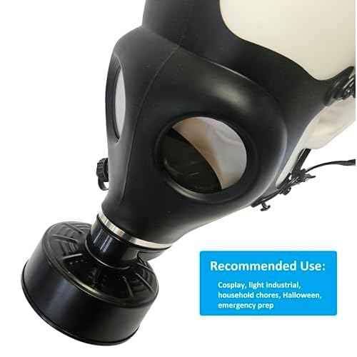 KYNG Israeli Rubber Respirator Style Mask Protection w/Premium Black KYNG 40mm Premium FILTER Canister For Industrial, Chemical Handling, Halloween, Painting, Welding, Prepping, Emergency Preparedness