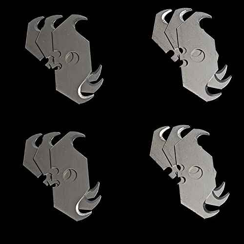 Utility Hook Blade Razor Knife for Carpet & Roofing - Box Cutter Blades Refills (20 Pieces) with Plastic Storage Box