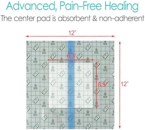 Ostomy Shower Cover Waterproof Ostomy Bag Covers Shower Guard Stoma Shower Shields Colostomy Bathing Bags Shower Protector Adhesive Bandage with Non-Stick Pad for Showering 12"x12" 14 Pcs