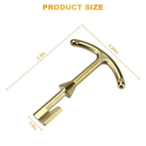 M07001 water meter key, Water Meter Box Key, Water Meter Cover/Lid Opening Tool, Valve Box Key - 5.5-inch Length