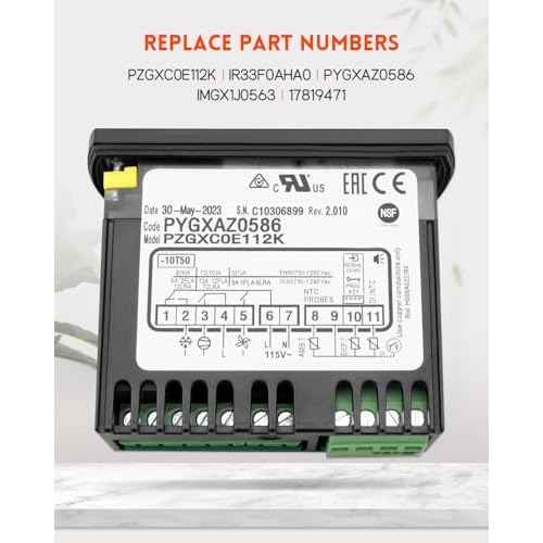 Digital Temperature Control Thermostat for PZGXC0E112K with Temperature Sensor Probes 115£¬Fit for Carel/ Main Street Equipment BMR-23-F BMR-49-F
