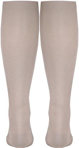 Truform Women's 15-20 mmHg Medical Compression Socks, Moderate Support Soft Stretch Comfort Microfiber, Knee High, Closed Toe, Tan, Medium