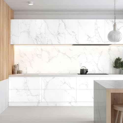 Marble Contact Paper Peel and Stick Wallpaper Glossy Granite Self Adhesive Waterproof Countertop Vinyl Wrap Removable Decorative Film for Kitchen Cabinets Bathroom (15.7" x 78.7")