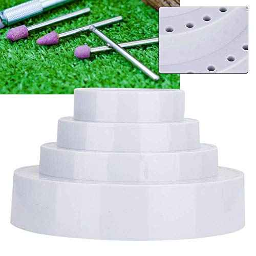 Pongnas Round Drill Storage Box, Drill Holder Hard Plastic Manager Tool Container Quality Tool Organizer