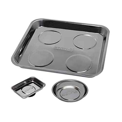 Grip - 67456 3 pc Magnetic Parts Tray Set CROME