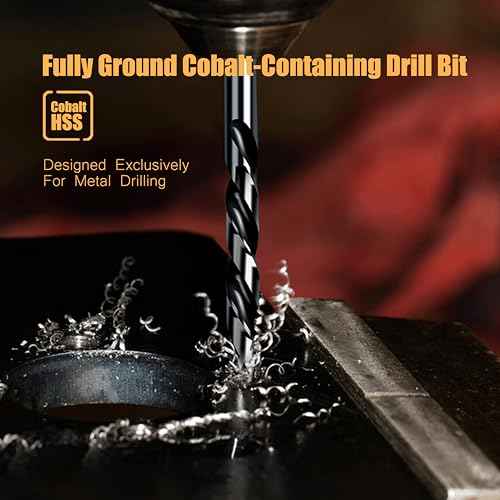 11/32 inch HSS M35 Cobalt Twist Drill Bits,High Speed Steel,Pack of 5,Suitable for Steels,Cast Iron,Stainless Steels and Other hardMetals(11/32inch)