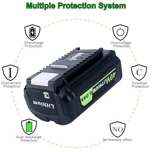 Upgrade 6000mAh Replacement for Ryobi 40V Battery, Compatible with Ryobi 40 Volt Lithium Batteries OP4050A OP4040 OP40401 OP4026 OP40601 for 40v Power Tools