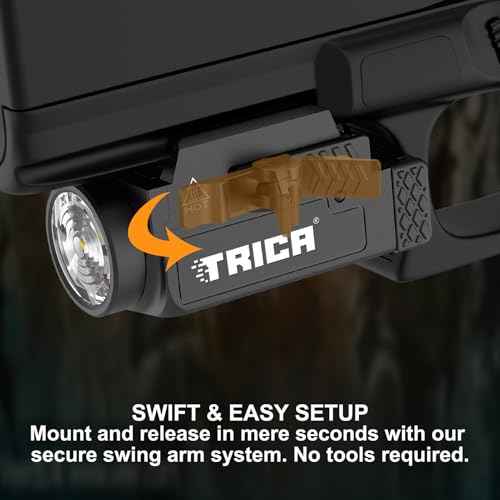 800 Lumens Compact Pistol Light, USB Rechargeable Rail-Mounted Tactical Gun Flashlight for Handguns, Quick Release Mini Weapon Light Compatiable for 1913,GL Style Full Size and Compact Rail
