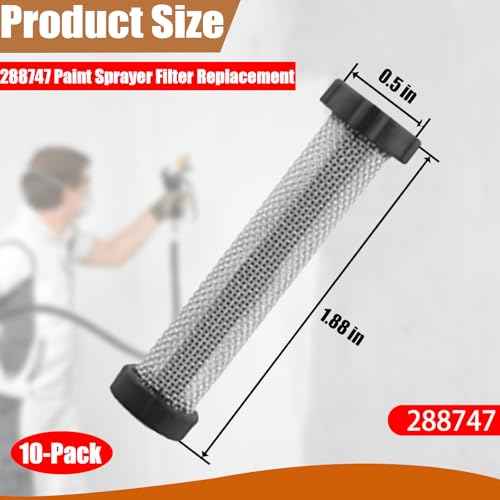 10 - Pack 288747 Paint Sprayer Filters Made for Graco Sprayer Parts - Compatible with Graco Magnum X7, X5, XR5, XR7, XR9, ProX7, ProX9, ProX17, ProX19, ProX21