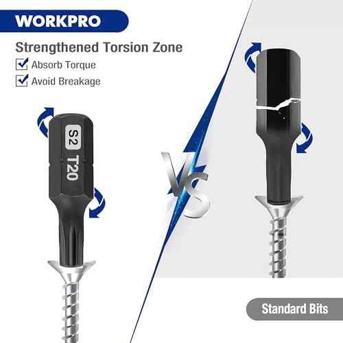 WORKPRO 16pcs Security Torx Bit Set, S2 Steel Star Bit Set, CNC Machined 1" Tamper Proof Torx Screwdriver with Magnetic Tips, 1/4 Inch Hex Shank, Tamper Resistant Fastener Driv in Storage Box