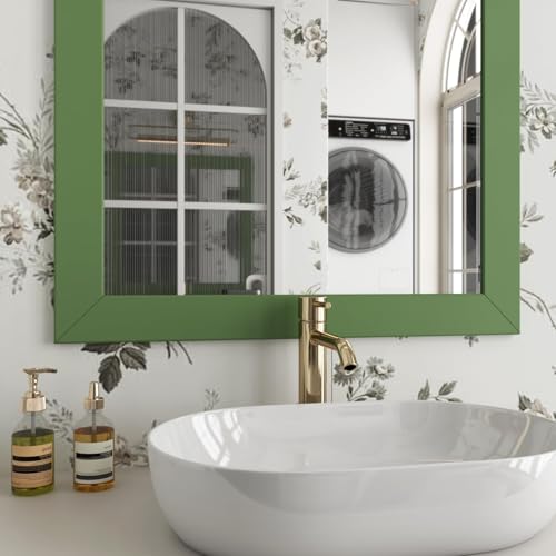 Olive Green Wallpaper Border Bathroom Mirror Frame Border Peel and Stick Wallpaper Borders Self Adhesive Waterproof Bathroom Tiles Sticker Mirrors Tape Trim Bulletin Board Borders 3"x197"