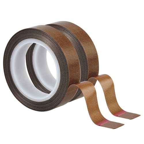 Low Friction Drawer Slide Tape - 2 Rolls 1/2" x33FT, Squeak Resistant & Abrasion Resistance Surface Protection Tape for Furniture, Tools,Wood,Drawer,Cabinet,Curtain(Brown)