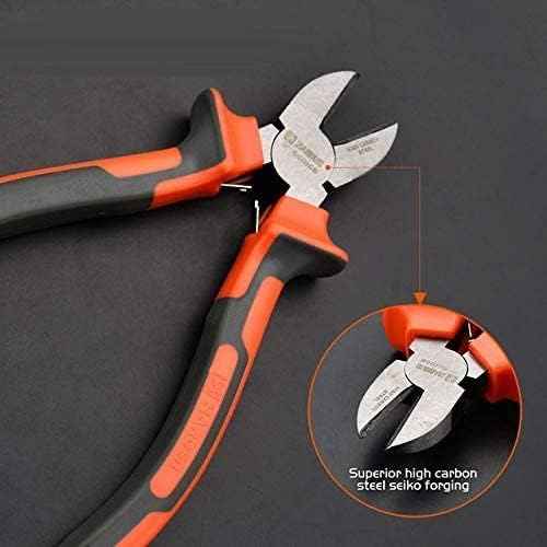 Edward Tools Harden Pro Wire Cutters Diagonal Pliers 6¡± - Heavy Duty Side Flush Cutters for Wire, Zip Ties, Crafting, Electrical Wire - Fine Carbon Steel - Spring Loaded Ergo Grip Handle (1)