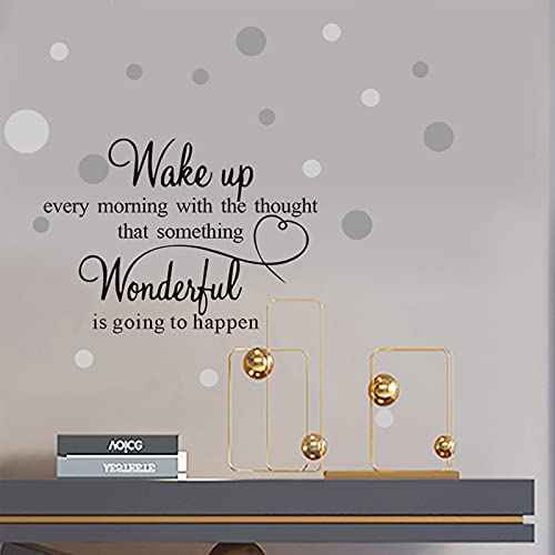 COKOYY Motivational Art Quotes Wall Decals, Inspirational Sayings Words with Dots, Vinyl Letters, Removable DIY Sign Wall Mural for Bedroom, Living Room, Home Decoration