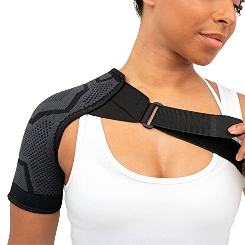 Copper Compression Shoulder Brace | Shoulder Pain Relief with PowerKnit Compression Technology | Shoulder Orthopedic Brace for Men & Women | Torn Rotator Cuff, Dislocation, & Other Shoulder Injuries