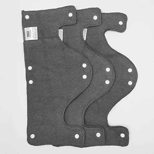 Big Dark Gray Hard Hat Sweatband,Reusable Washable Terry Cotton Hard Hat Liner snap on, 6 pcs per Pack