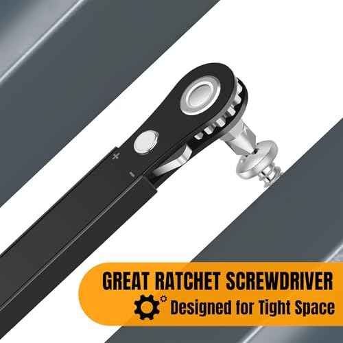12-IN-1 Ratcheting Screwdriver Set - Mini Right Angle Offset Screwdriver with 10 Essential Bits and Magnetic Adapter - Perfect for Tight Spaces and DIY Projects