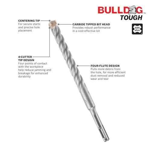 Bosch HC4C2102-5/8 in. X 6 in. X 8 in. SDS-Plus¢ç Bulldog¢â Tough Rotary Hammer Bit