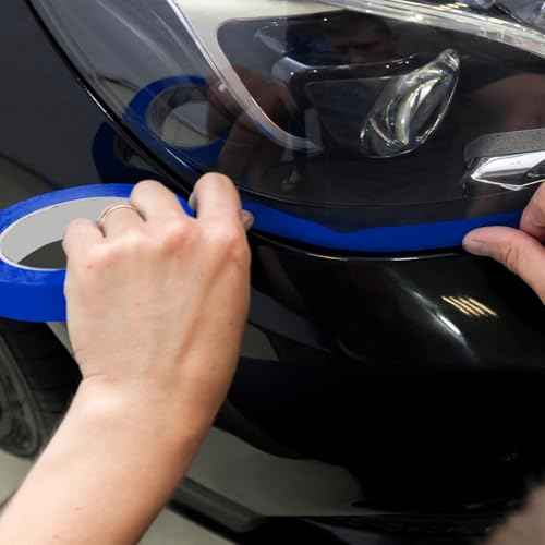 4 Rolls Fine Line Tape, Multi-Size Vinyl Fineline Pinstripe Tapes, 2 Roll 1/4 in x 36 yd and 2 Roll 1/8 in x 36 yd Fineline Masking Tapes, Flexible Pinstripe Tape for DIY Car Auto Paint Art, Blue
